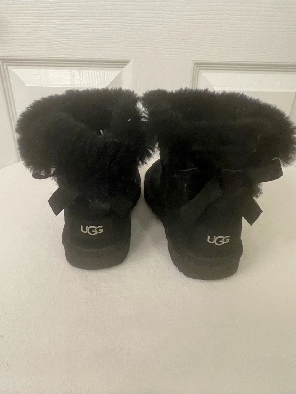 UGG Kids Black Shearling-Lined Winter Booties
